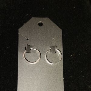 Girls Small Elegant 925 Silver Hoop Earrings